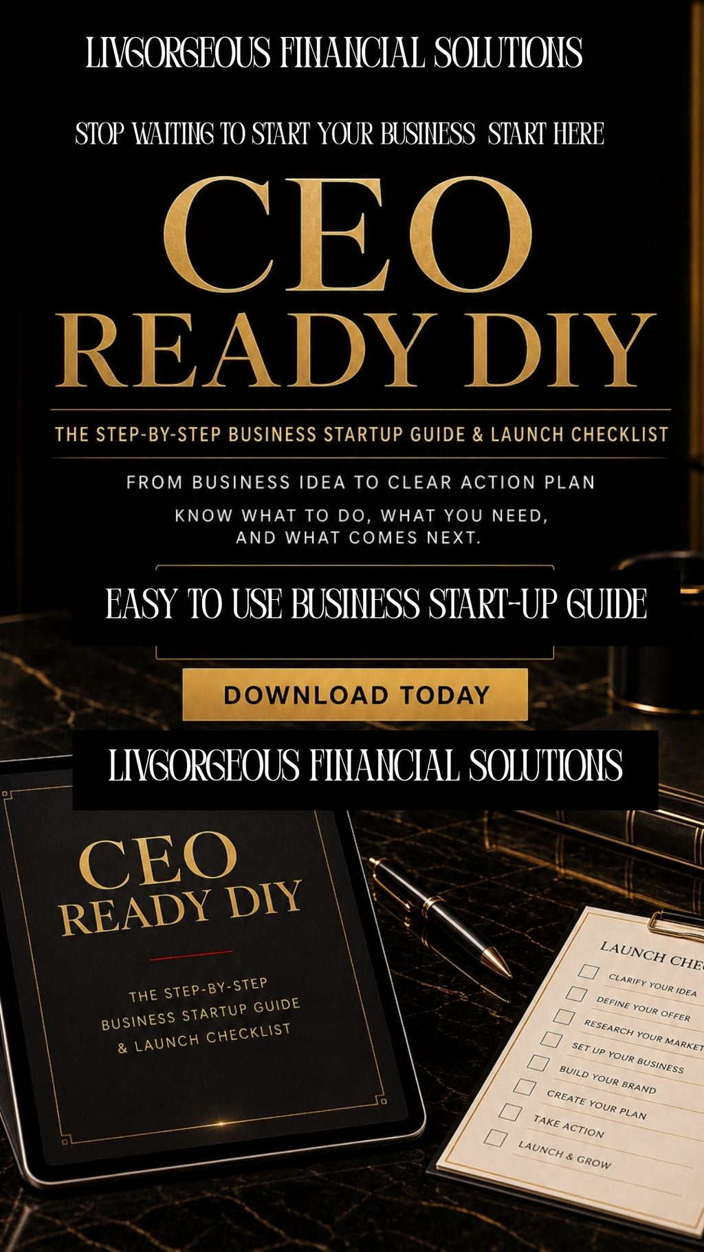 Step-by-Step Business Startup Guide & Launch Checklist | Digital Download